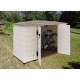 Habrita Solid Wood Garden Shelter 5.76 m2 com piso e telhado em placas de madeira ondulada