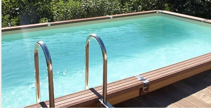 Piscine Hors Sol Bois Composite Rectangulaire Azteck™ 2.44 x 4.95 m - H  1.40 m