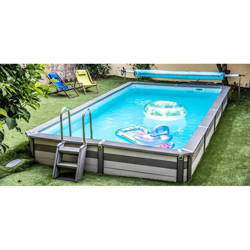 Cubierta isotérmica para piscina rectangular enterrada Gre — Decosola