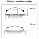 Copertura per piscina in alluminio antracite e policarbonato 430x854x84 Abrilios