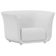 Fauteuil Vondom design Suave en tissu déperlant blanc Snow 1041