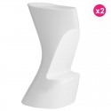 Set of 2 Bar Stools Vondom Moma High seat height 74 white