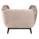 Beige fluwelen fauteuil Marao KosyForm