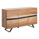 Buffet en bois massif 148x85 acacia et pieds métal KosyForm