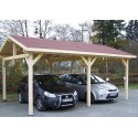 Holzcarport 28m2 mit Habrita Dach