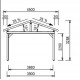 Pin-Carport Autoklaviert 15m2 mit HABRITA PVC-Abdeckung