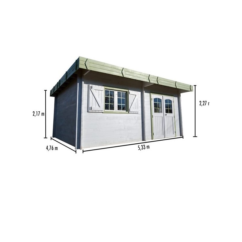 Cobertizo para jardín con tejado plano - caseta de jardín de chapa de  acero, casa de jardín