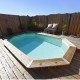 Pool Wood Ubbink Azura 400x750 H130 Liner Blue