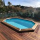 Piscine Bois Ubbink Océa 355x550 H120cm Liner Bleu