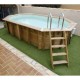 Piscine Bois Ubbink Océa 355x550 H120cm Liner Beige sable