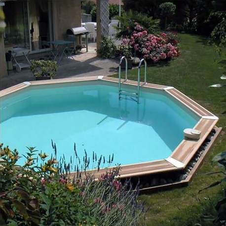 Piscina Madera Ubbink Azura 350x505 H126cm Liner Azul