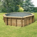 Pool Holz Ubbink Océa 580 H130cm Grau Liner