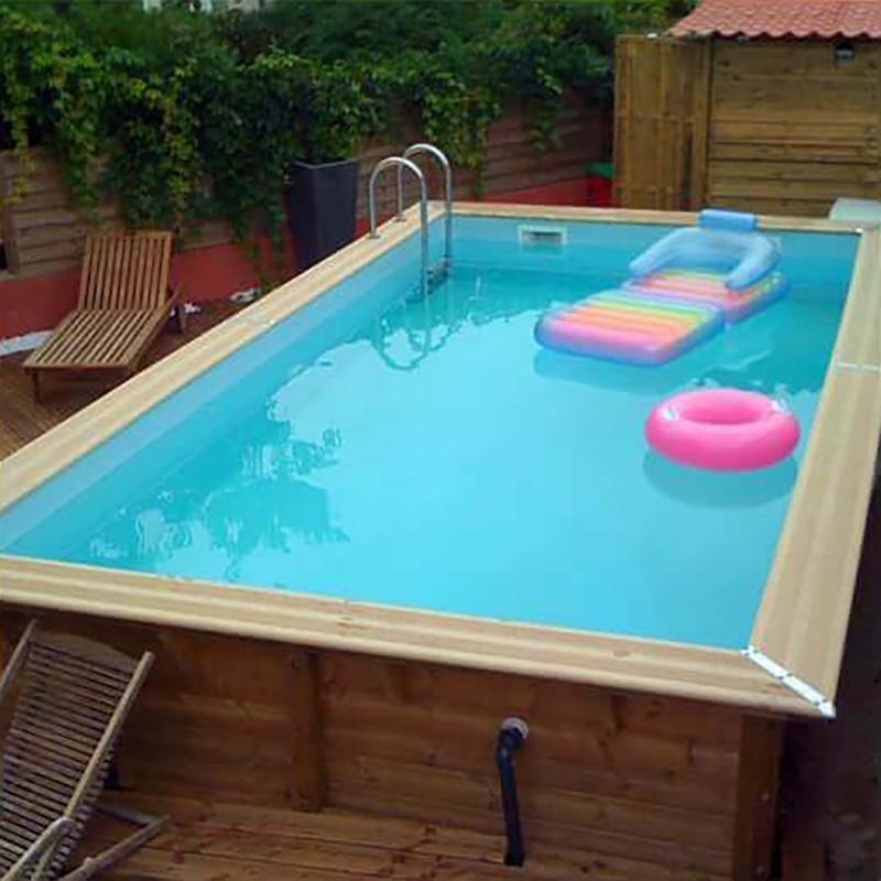 Piscina Madera Ubbink Azura 350x505 H126cm Liner Azul