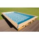 Piscine Bois Ubbink Linéa 350x650 H140cm Liner Beige