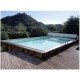 Piscine Bois Ubbink Linéa 350x650 H140cm Liner Beige