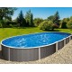 Piscina Azuro Redondo Grafito-blanco 360x120