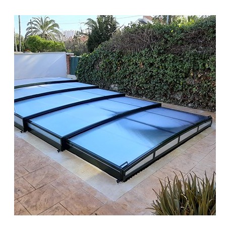 Abri de Piscine Ultraplat Abrisol télescopique Tapia prêt à poser pour piscine 800 x 400