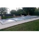 Pool Enclosure Low Telescopic Shelter Tapia ready to install for pool 800 x 400