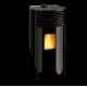 Estufa redonda de pellets Ferlux Helen 8kW Magic Black Glass