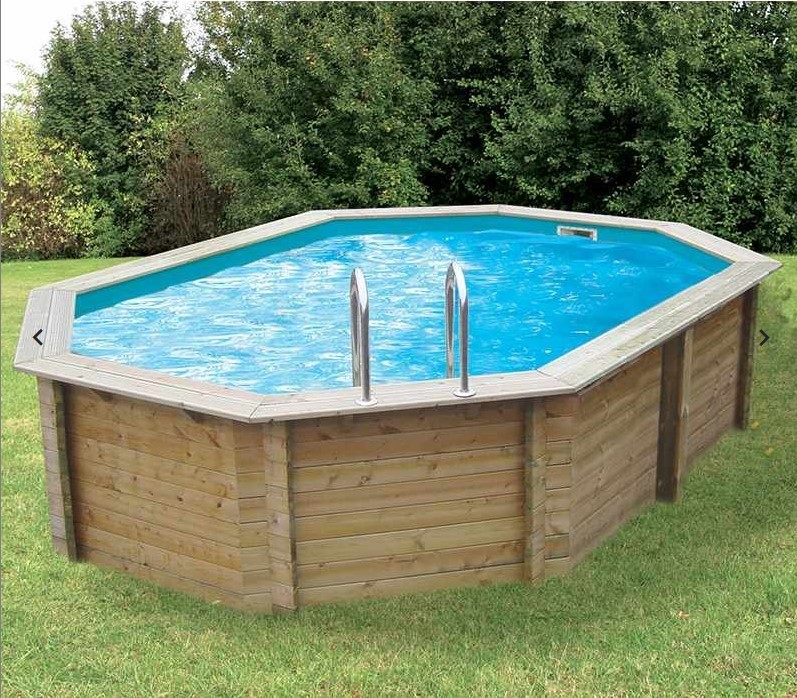 Piscina Madera Ubbink Azura 350x505 H126cm Liner Azul