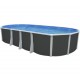 Piscine hors sol TOI Ibiza ovale 730x366x132 avec kit complet anthracite