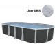 Oberirdischer Pool TOI Ibiza Compact oval 730x366x132 mit komplettem Anthrazit-Kit