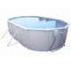 Piscina fuori terra TOI Mallorca ovale 550x366 con kit completo Antracite