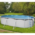 Oberirdischer Pool TOI Magnum oval 640x366xH132 Compact Weiß