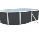 Piscine hors sol TOI Magnum ovale 730x366x132 Anthracite avec échelle de sécurité