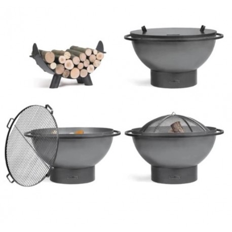 Braciere da giardino Kongo Cook King Premium 85cm con 4 accessori