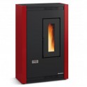 Poêle à granulés La Nordica Extraflame Luisella 5kW étroit ventilé Bordeaux