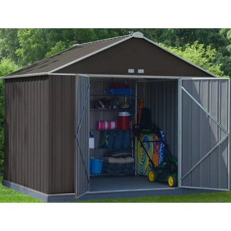 Metal Garden Shed Habrita 299x249x h249 Double sloped roof