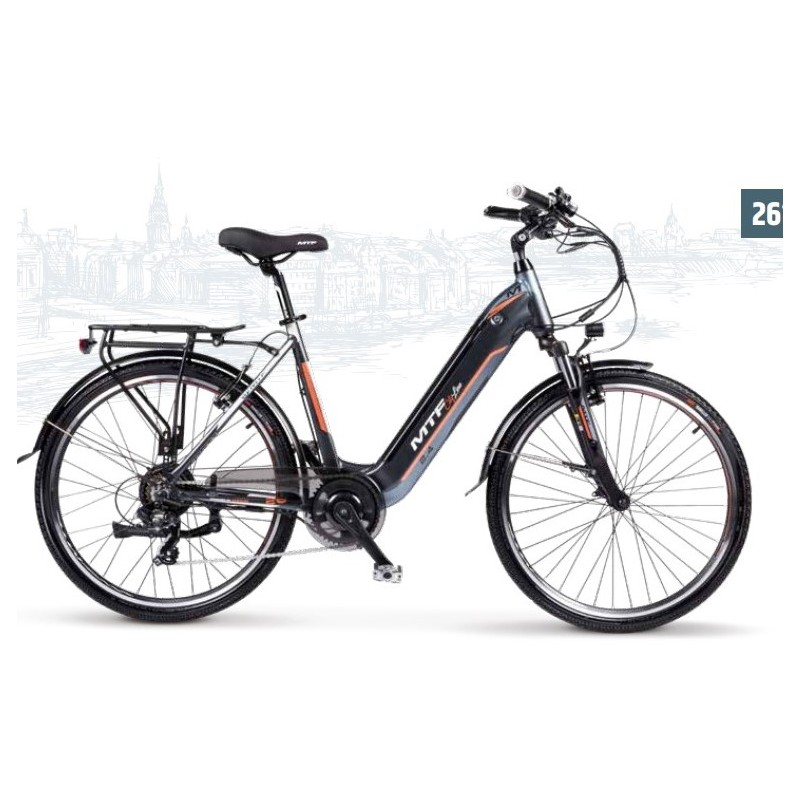 Bicicleta el ctrica urbana MTF grande 2.4 26 pulgadas 522Wh 36V