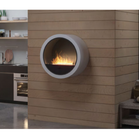 Chimenea de Bioetanol Incyrcle Infire con Vidrio 2 kW Blanco