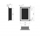 SIMPLEfire Frame 550 Lareira de Bioetanol em Aço Inox com 1 painel de vidro