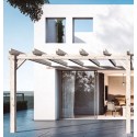 Lean-to pergola in raw wood Sevilla 5x4m 20m2