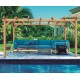 Freestanding solid wood pergola Valencia 500x400m 20m2