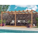 Palma 5x4m 20m2 Raw Wood Lean-to Pergola