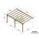 Palma Anbau-Pergola aus Rohholz 6x4m 24m2