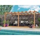 Palma Anbau-Pergola aus Rohholz 6x4m 24m2