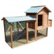 Wooden Garden Chicken Coop 5-8 Habrita Hens 2.13m2 Two-Body