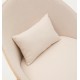 Beige Chenille Armchair and Beige Metal Legs Amy VeryForma