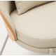 Fauteuil en Cuir synthétique beige et piètements métal Amy VeryForma