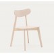 Set of 4 Light solid wood chairs with Fina VeryForma wooden legs