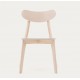 Set of 4 Light solid wood chairs with Fina VeryForma wooden legs