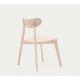 Set of 4 Light solid wood chairs with Fina VeryForma wooden legs