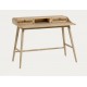 Mindi and rattan wood desk table 110x60 Ula VeryForma