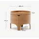 Bedside table wood round ash 55 Ovia VeryForma