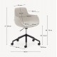 Beige and aluminium office chair with matt black finish Tisia VeryForma