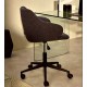 Dark grey office chair with matt black steel legs Nara VeryForma